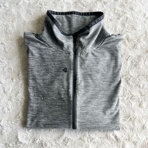 Reebok Shirt Pullover Womens Medium Gray Speedwick Quarter Zip Stretch Athletic